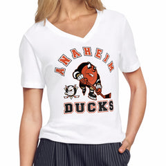 Anaheim Ducks Starter Women's Tough Puck T-Shirt Outlet