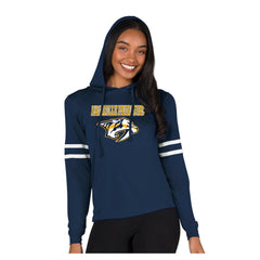 Nashville Predators Concepts Sport Women's Marathon Long-Sleeve Hooded T-Shirt For Sale