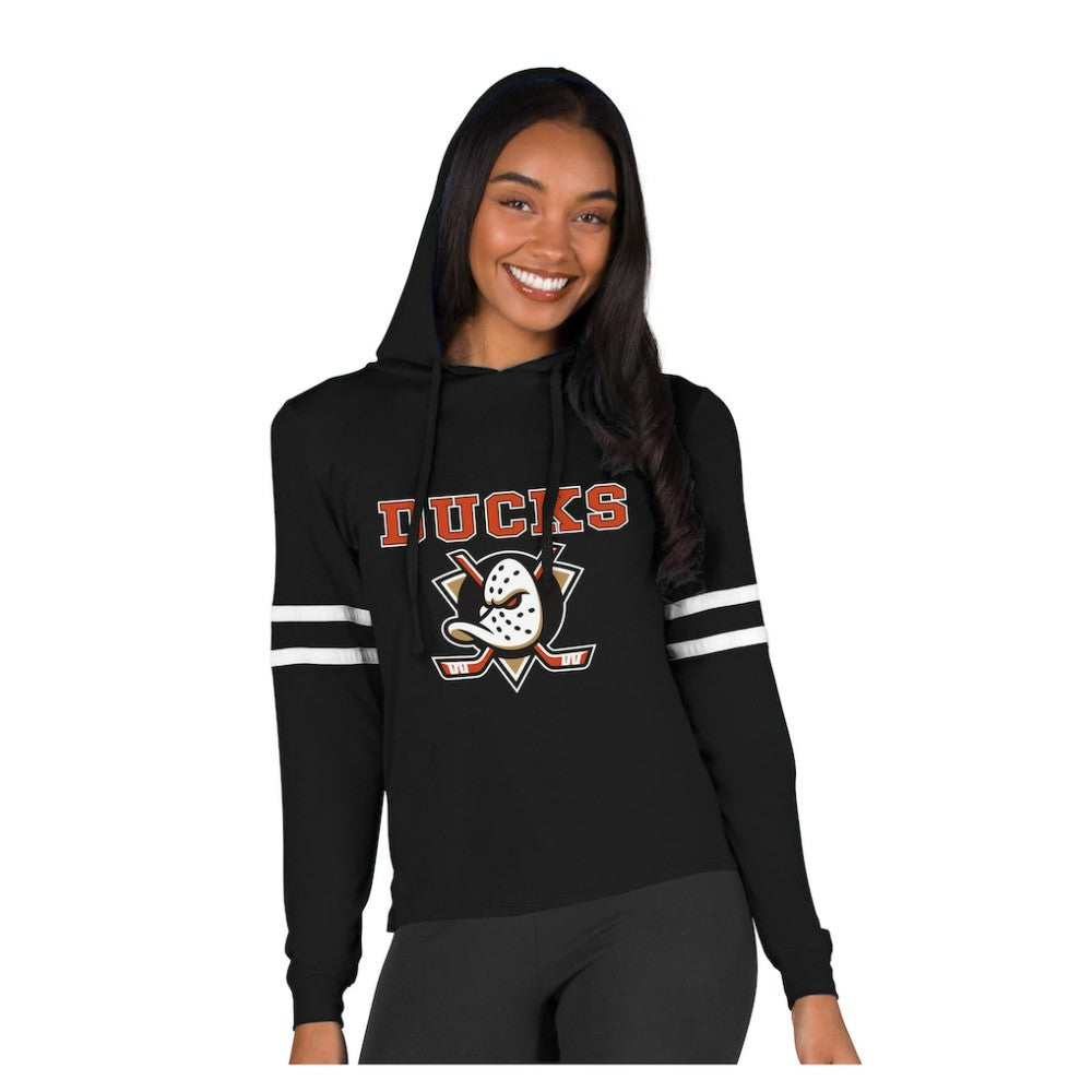 Anaheim Ducks Concepts Sport Women's Marathon Long-Sleeve Hooded T-Shirt Sale