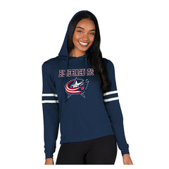 Columbus Blue Jackets Concepts Sport Women's Marathon Long-Sleeve Hooded T-Shirt On Sale