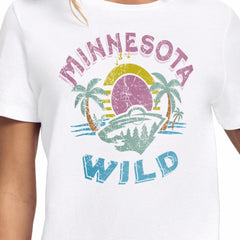 Minnesota Wild Starter Women's Tonal Beach T-Shirt Discount