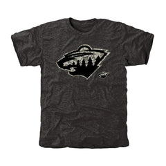 Men's Minnesota Wild Black Rink Warrior Tri-Blend T-Shirt On Sale