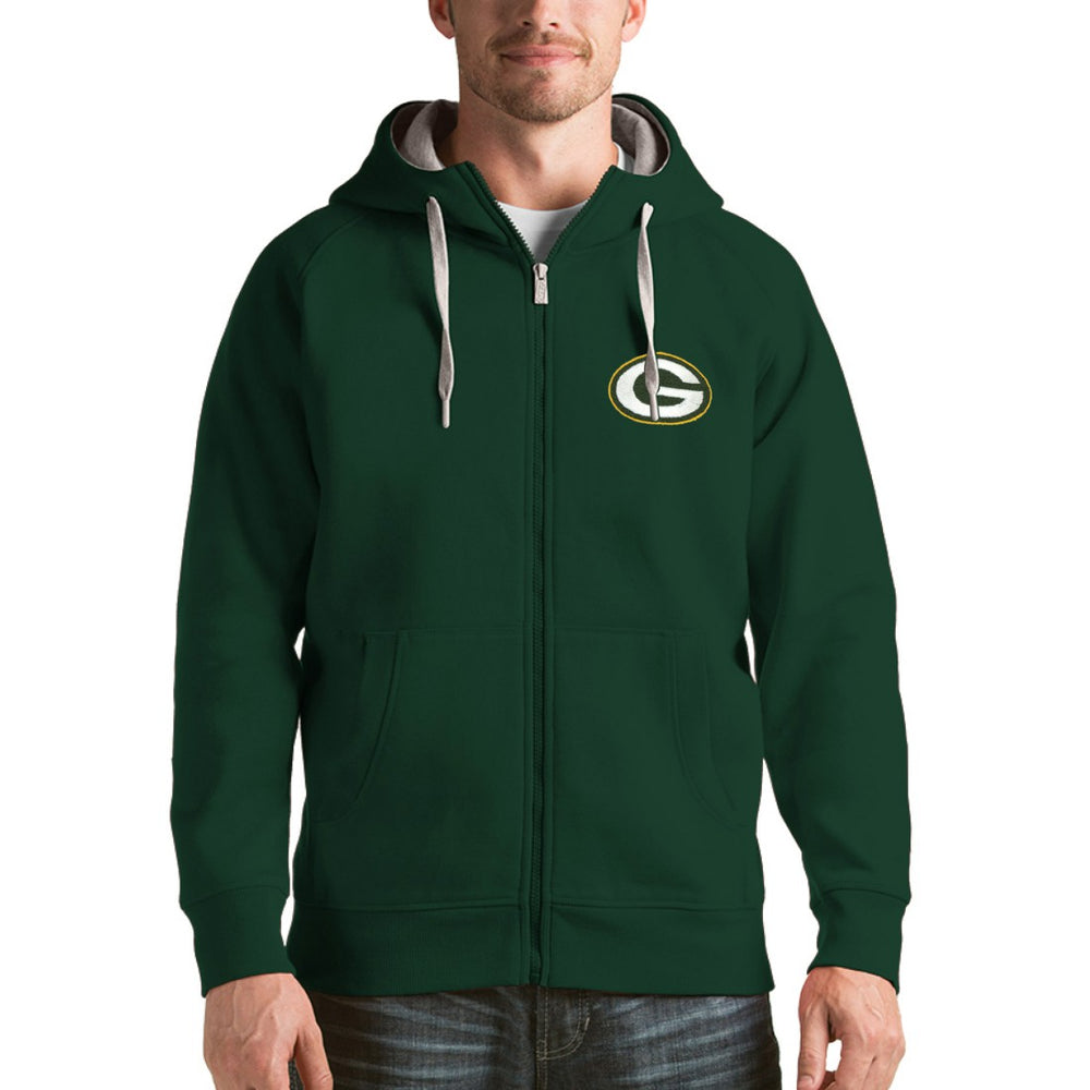Green Bay Packers Antigua Victory Full-Zip Hoodie