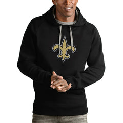 New Orleans Saints Antigua Victory Pullover Hoodie