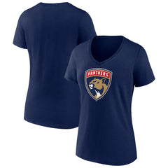 Florida Panthers Women's Primary Logo V-Neck T-Shirt On Sale