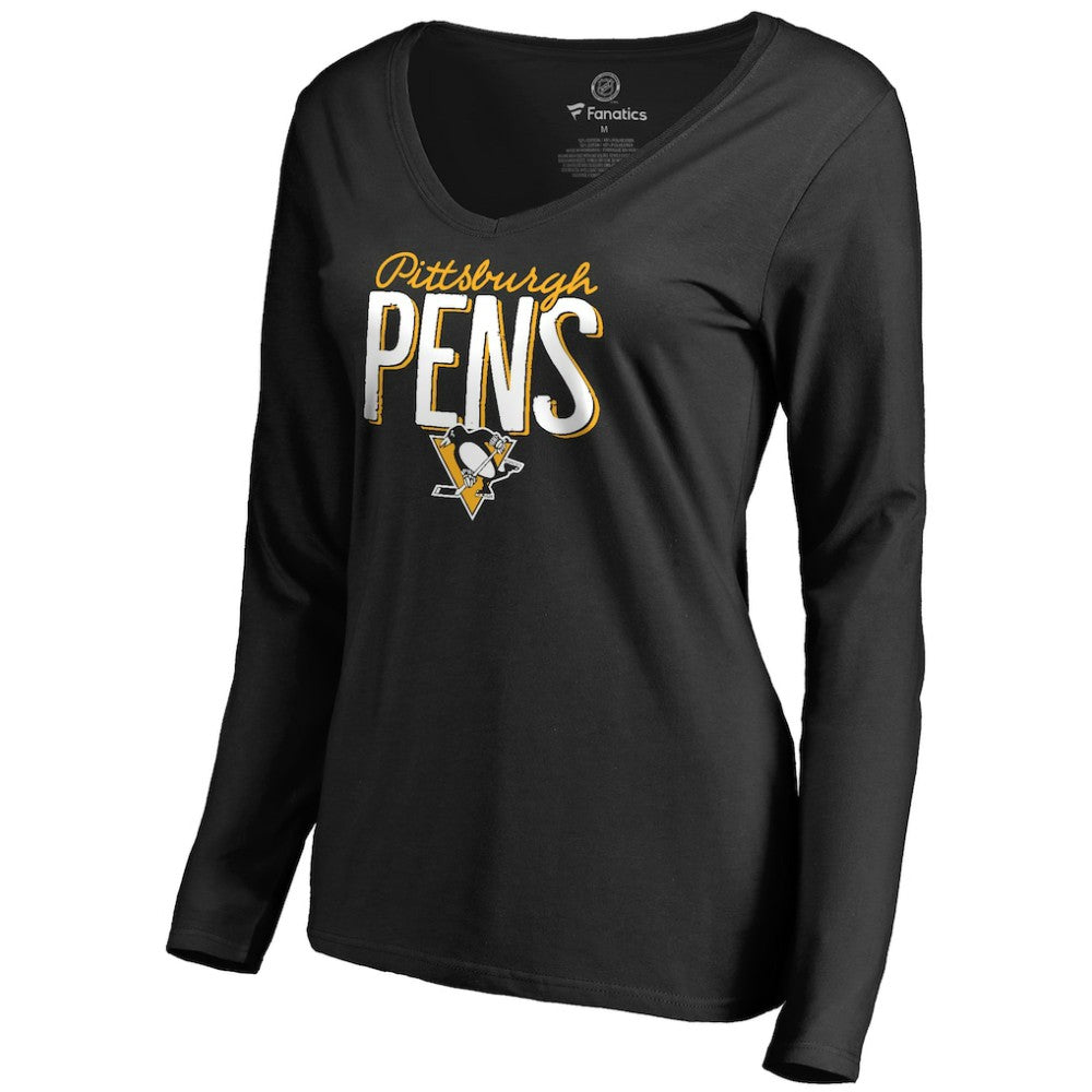 Pittsburgh Penguins Women's Nostalgia Long Sleeve T-Shirt Discount