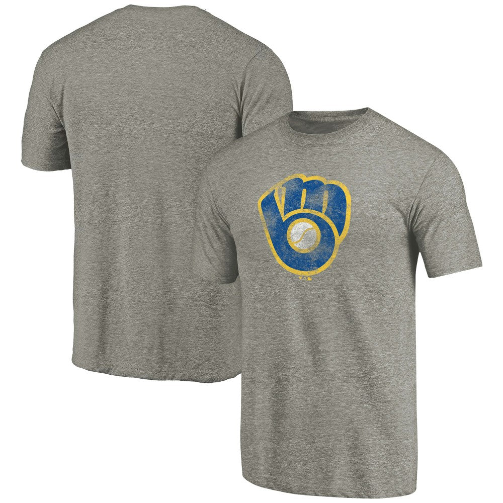 Milwaukee Brewers Distressed Team Tri-Blend T-Shirt | MLB Online