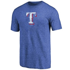 Texas Rangers Distressed Team 2 Tri-Blend T-Shirt | MLB Shop