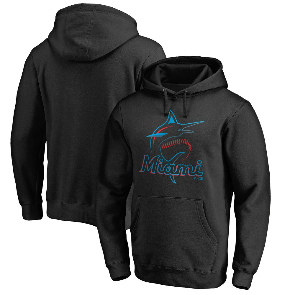 Miami Marlins Official Logo Fitted Pullover Hoodie | MLB Near me