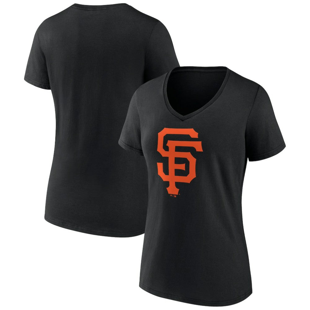 San Francisco Giants Women's Team Color Primary Logo V-Neck T-Shirt | MLB Near me