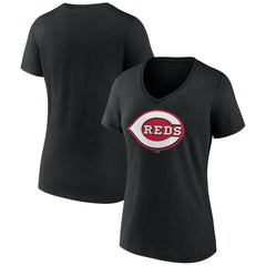 Cincinnati Reds Women's Secondary Color Primary Logo T-Shirt | MLB Sale