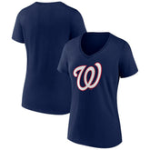 Washington Nationals Women's Secondary Color Primary Logo T-Shirt | MLB Near me