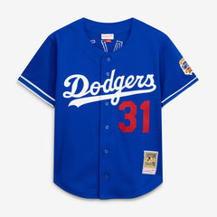 Mike Piazza Los Angeles Dodgers Mitchell & Ness Cooperstown Collection Mesh Batting Practice Button-Up Jersey | MLB Shop