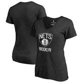 Brooklyn Nets Women's Primary Logo V-Neck T-Shirt Online