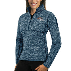 Denver Broncos Antigua Women's Fortune Half-Zip Sweater