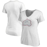 Colorado Avalanche Women's Whiteout V-Neck T-Shirt Sale