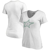 Dallas Stars Women's Whiteout V-Neck T-Shirt Sale