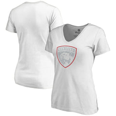 Florida Panthers Women's Whiteout V-Neck T-Shirt Sale
