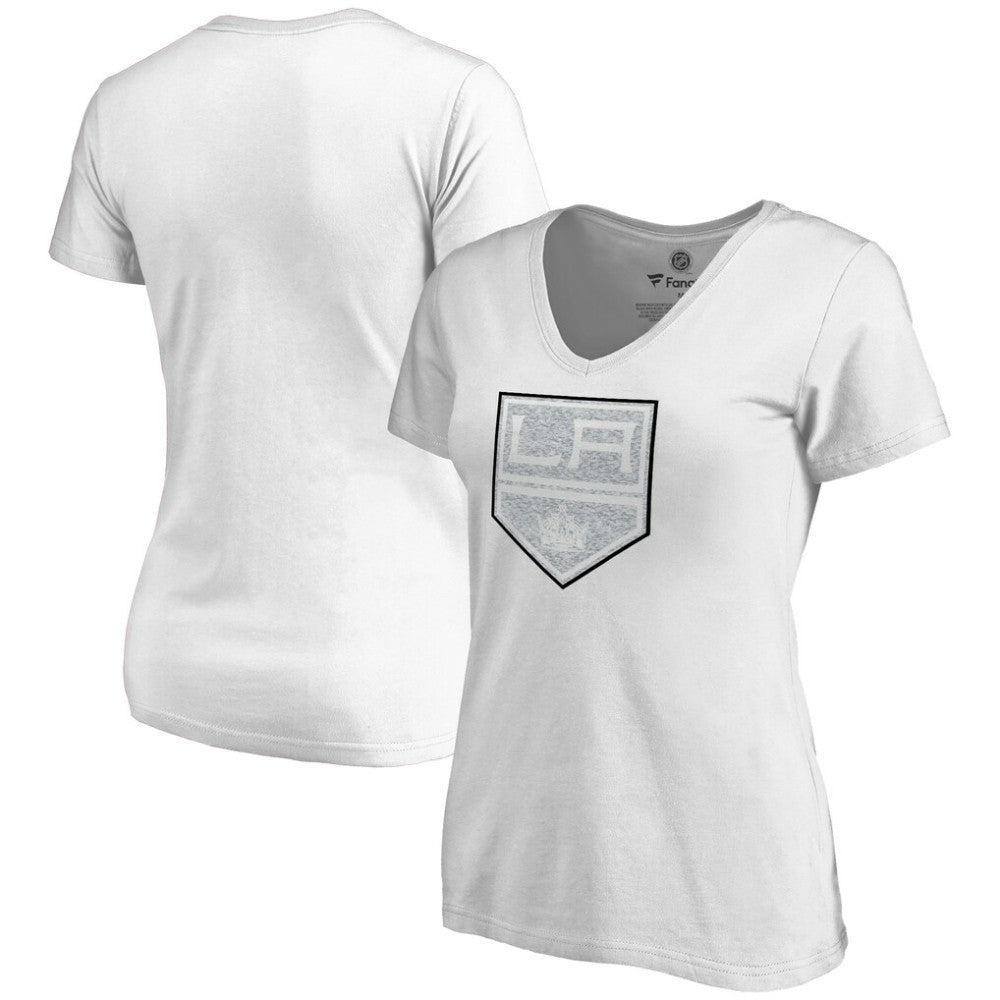 Los Angeles Kings Women's Whiteout V-Neck T-Shirt Sale