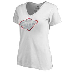 Minnesota Wild Women's Whiteout V-Neck T-Shirt Outlet
