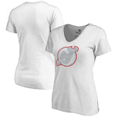 New Jersey Devils Women's Whiteout V-Neck T-Shirt Outlet