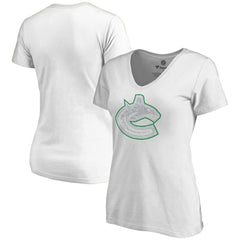 Vancouver Canucks Women's Whiteout V-Neck T-Shirt Outlet