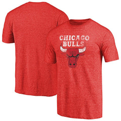 Chicago Bulls Distressed Team Logo Tri-Blend T-Shirt sale On Sale