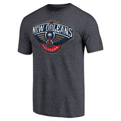 New Orleans Pelicans Distressed Team Logo Tri-Blend T-Shirt For Sale