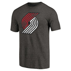 Portland Trail Blazers Distressed Team Logo Tri-Blend T-Shirt On Sale
