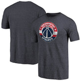 Washington Wizards Distressed Team Logo Tri-Blend T-Shirt New