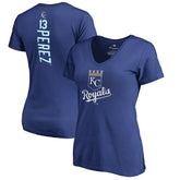 Salvador Perez Kansas City Royals Women's Backer V-Neck T-Shirt | MLB Online