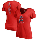 Mike Trout Los Angeles Angels Women's Backer V-Neck T-Shirt | MLB US