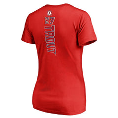Mike Trout Los Angeles Angels Women's Backer V-Neck T-Shirt | MLB US