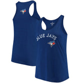 Toronto Blue Jays Soft as a Grape Women's Plus Size Swing for the Fences Racerback Tank Top | MLB Discount