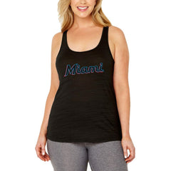 Miami Marlins Soft as a Grape Women's Plus Size Swing for the Fences Racerback Tank Top | MLB For sale