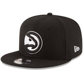 Atlanta Hawks Black & White Logo 9FIFTY Adjustable Snapback Hat Discount