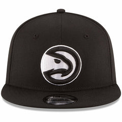 Atlanta Hawks Black & White Logo 9FIFTY Adjustable Snapback Hat Discount