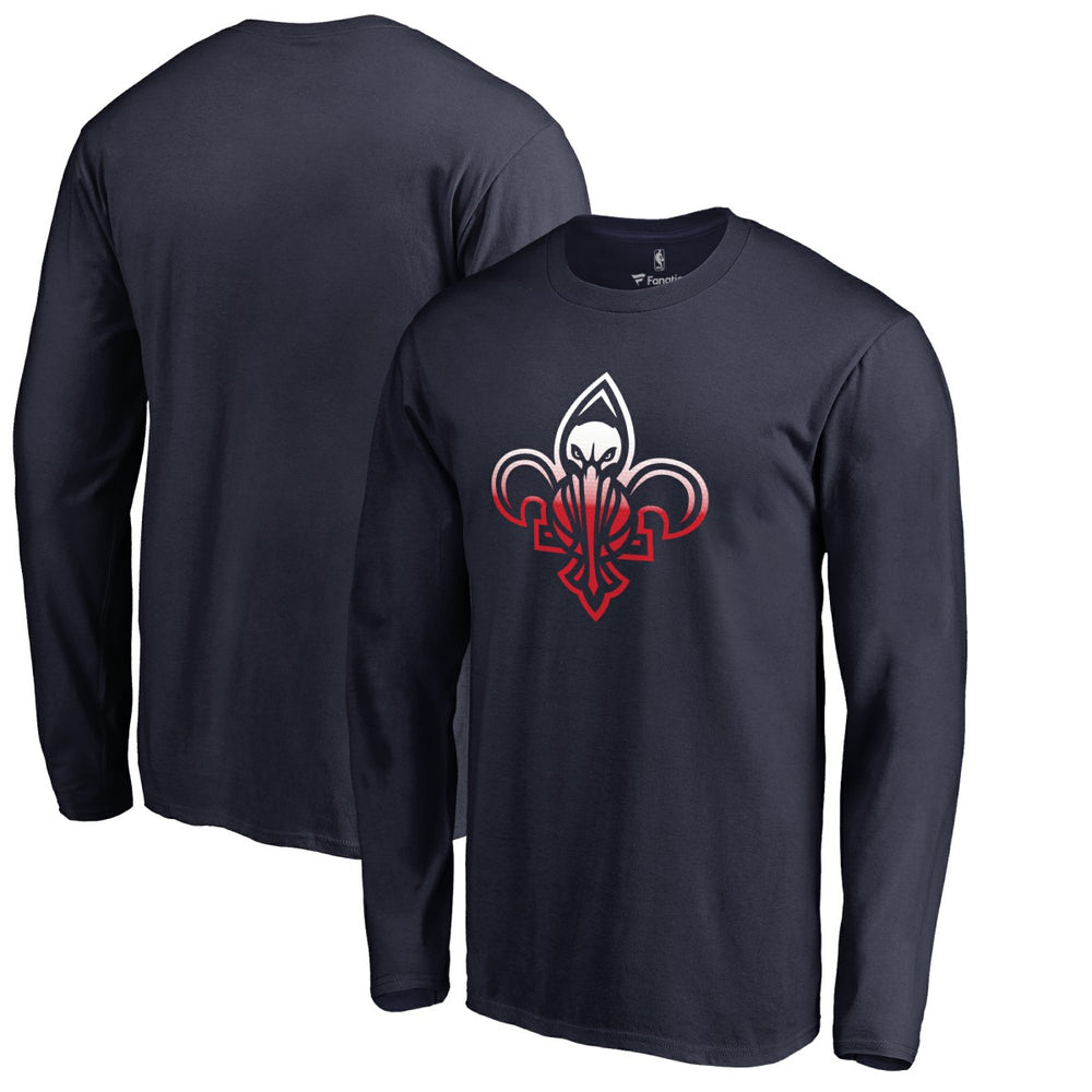 New Orleans Pelicans Gradient Logo Long Sleeve T-Shirt On Sale