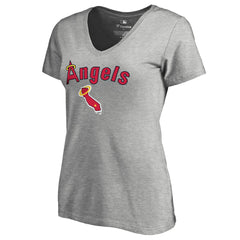 Los Angeles Angels Women's Core Wahconah V-Neck T-Shirt | MLB For sale