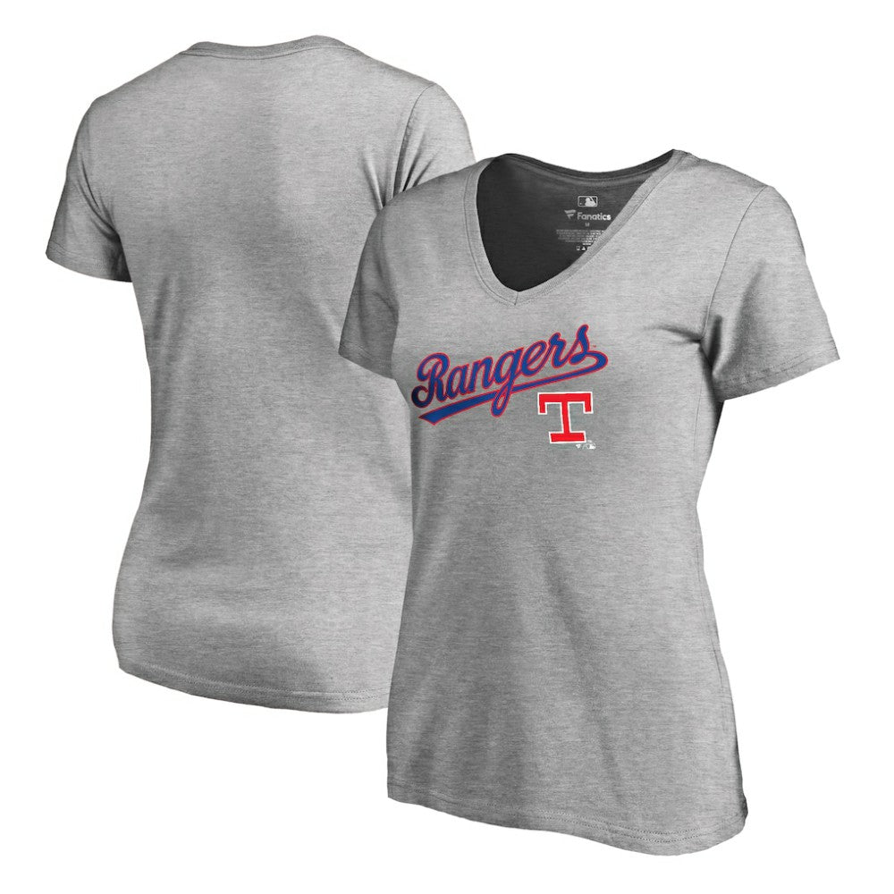 Texas Rangers Women's Core Wahconah V-Neck T-Shirt | MLB On Sale