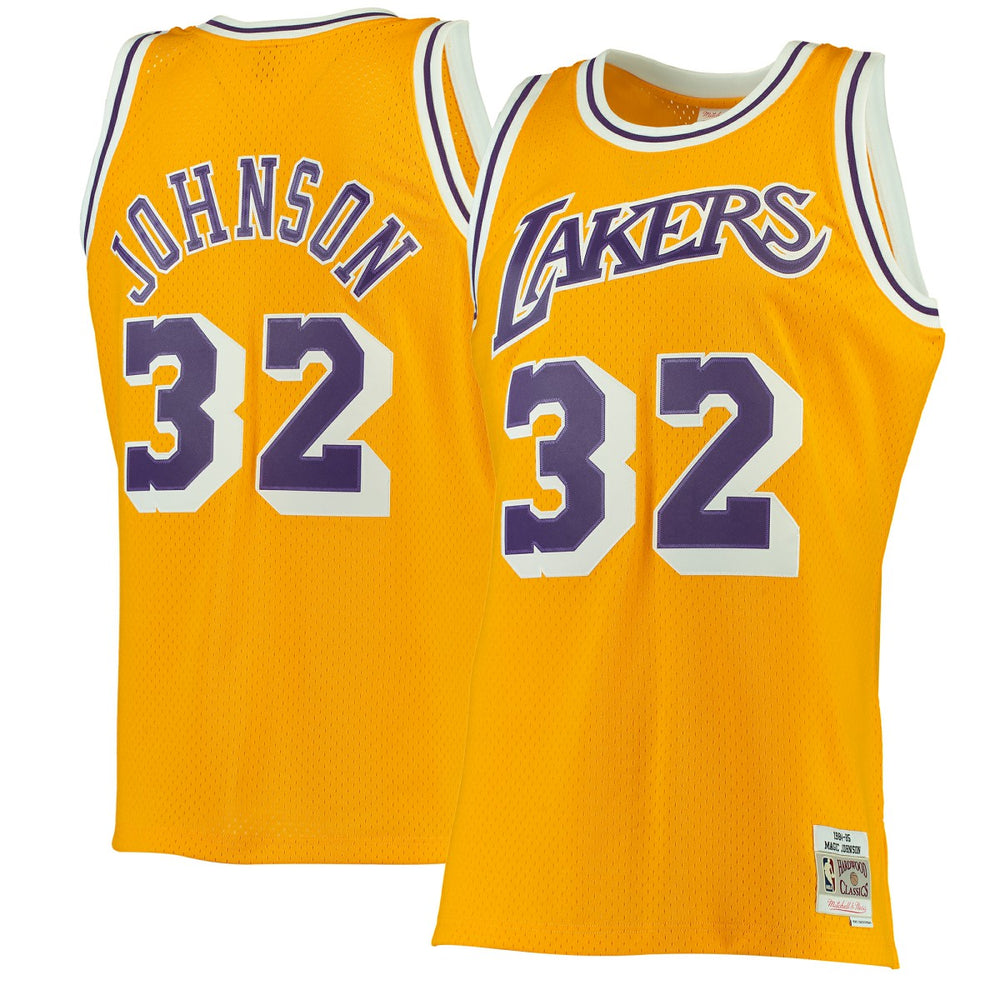 Magic Johnson Los Angeles Lakers 1984/85 Hardwood Classics Swingman Jersey On Sale