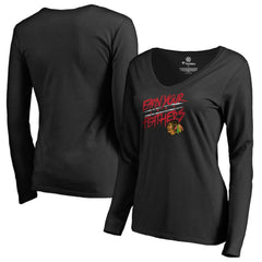 Chicago Blackhawks Women's Hometown Collection Earn Your Feathers Long Sleeve T-Shirt Outlet