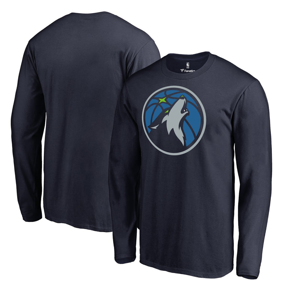 Minnesota Timberwolves Primary Logo 2 Long Sleeve T-Shirt New