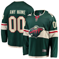 Minnesota Wild Fanatics Home Breakaway Custom Jersey Online