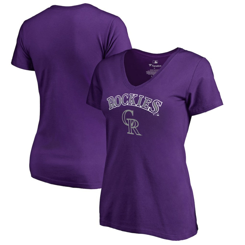 Colorado Rockies Women's Team Lockup T-Shirt | MLB Outlet