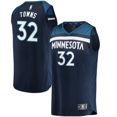 Karl-Anthony Towns Minnesota Timberwolves Fast Break Replica Jersey Navy On Sale