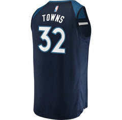 Karl-Anthony Towns Minnesota Timberwolves Fast Break Replica Jersey Navy On Sale