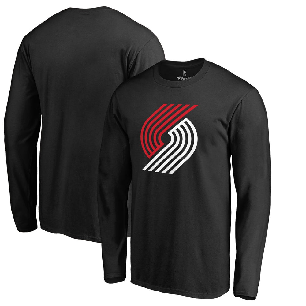 Portland Trail Blazers Fresh Primary Logo Long Sleeve T-Shirt On Sale