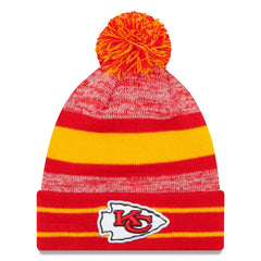Kansas City Chiefs New Era Team Logo Cuffed Knit Hat with Pom