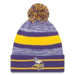 Minnesota Vikings New Era Team Logo Cuffed Knit Hat with Pom